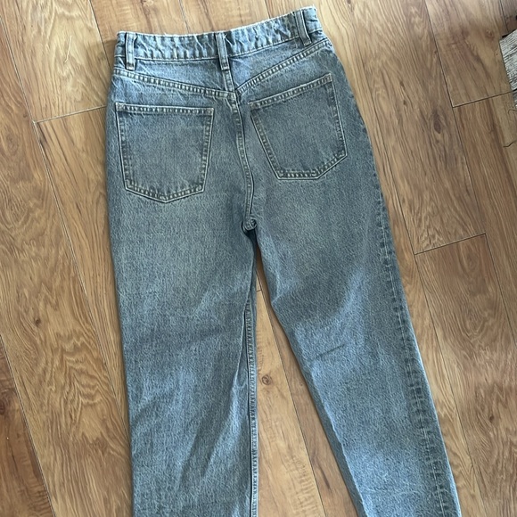 Zara Grey High Waisted Straight Leg Jean - Picture 5 of 5
